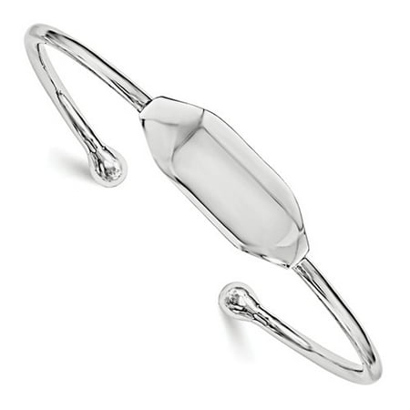 Sterling Silver 5.5in Just Like Mommy Polished ID Cuff Child's Bangle Bracelet