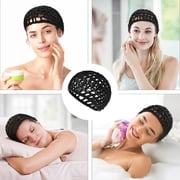MODANU 3 Pcs Black Hair Nets Cap Sleeping Hairnet Snoods Wrap Bonnets Long Straight Curl Wig Head Protector Mesh Wrapping Crochet Wave Cook Hats Bun Lift Strap Weaving Sew for Women Ballet