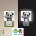 thumbnail image 5 of LED Sensor Night Light Auto On/Off Dusk to Dawn Lamp for Bedroom Hallway Cute Big-eyed Panda 2 Pack, 5 of 7