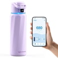 thumbnail image 1 of Botella de agua inteligente WATERH BOOST con recordatorio y seguimiento, 950 ml, morado, 1 of 8