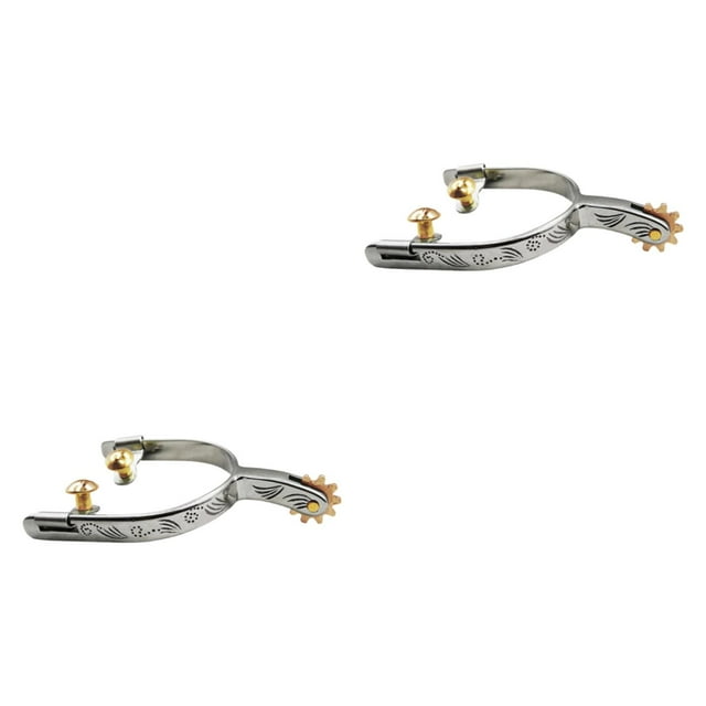 Espuelas de caballo shamjiam 2 piezas con engranaje acero inoxidable
