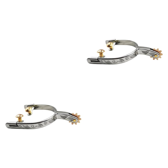 Espuelas de caballo shamjiam 2 piezas con engranaje acero inoxidable