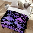 thumbnail image 3 of Dinosaur Blanket Gift for Women Kid Plush Just A Girl Who Loves Dinosaurs Soft Throw Dino Comfy Sheet Jurassic Animal Lover Fans Gifts Lightweight Flannel Blankets for Couch Sofa-60"x50" for Teen, 3 of 6