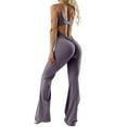 thumbnail image 2 of HSHMT Women's Casual Jumpsuits Women's New Fashionable Tight Fitting Yoga Jumpsuit With Chest Cushion Casual Back Hollow Out Sports Slimming Jumpsuit Slimming Jumpsuit, 2 of 5