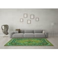 thumbnail image 3 of Ahgly Company Machine Washable Indoor Rectangle Medallion Turquoise Blue French Area Rugs, 6' x 9', 3 of 4