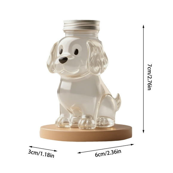 DFC Handmade Glass Dog Jar Glass Jar With Lid Airtight Cat And Dog Food Storage Container