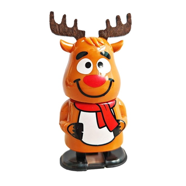 EZLIFE Juguetes de cuerda para Navidad, Papá Noel, muñeco de nieve, ciervo, pingüino, juguetes de cuerda, lindo regalo de Navidad con mecanismo de relojería, juguete de Papá Noel, bolsa de Navidad, ju