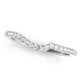 thumbnail image 1 of 14k White Gold Curved Pave Diamond Wedding Ring (1/6 cttw) Size 5.5, 1 of 2
