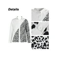 thumbnail image 4 of Gvmfive Women's Leopard Print Stitching Buttons Down Lapel Neck Long Sleeve Shirt Blouse, 4 of 5