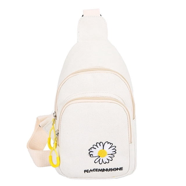 Bolso de lona para mujer, estilo artístico, bolso cruzado bordado a juego