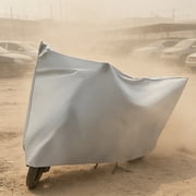 MMJ Motorcycle Cover All Season Waterproof UV Protection for Bike Scooter Outdoor Storage Gray 86.6x70.9x0.79in
