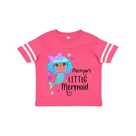 

Inktastic Meemaw s Little Mermaid with Blue Hair and Stars Gift Toddler Toddler Girl T-Shirt