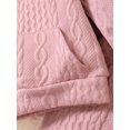 thumbnail image 6 of 9 Months Baby Girls Fall Winter Outfits Set 12 Months Girls 2PCS Hoodie Outfit Solid Color Infant Girls Long Sleeve Top Pants Set Pink, 6 of 8