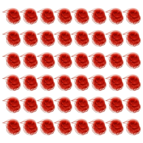 Uxcell Dance Scarves 48 Pcs Square Juggling Scarves 24 by 20 Inches Music Movement Scarves, Red