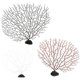 thumbnail image 1 of 2 uds simulación de acuario plantas subacuáticas decorativas reutilizables práctico árbol de pavo real Artificial para decoración de peceras negro S, 1 of 5