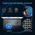 thumbnail image 4 of 15.6" IPS FHD-Laptop, Intel Pentium Quad Core N100 16GB RAM 1TB SSD (Beat to i3-1115G4 Up to 3.4GHz) with Backlit Keyboard Fingerprint Windows 11-Blue, 4 of 7