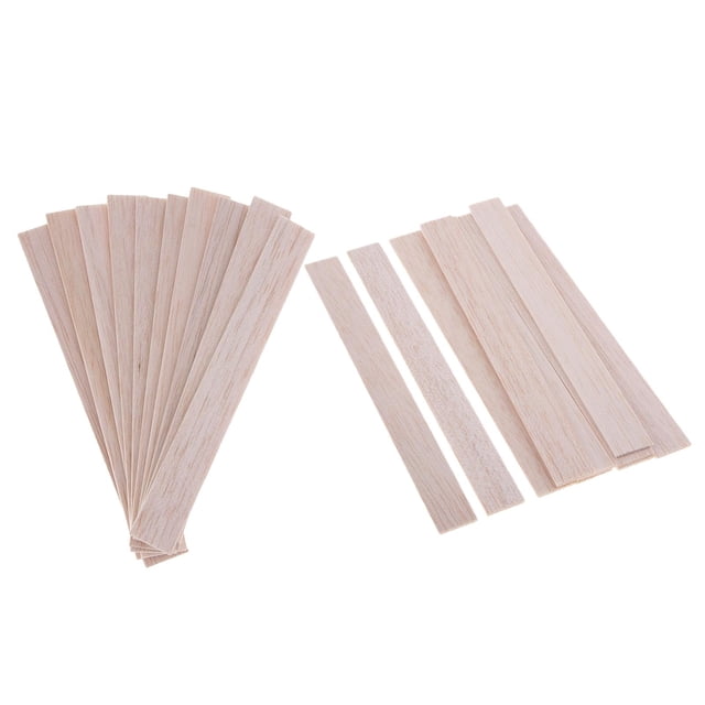 Varillas Balsa Naturales Sin Terminar perfecl 20 Piezas Balsa Formas de madera Palos