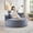 Grey, variant on Oversized Round Chaise Longue Chair Indoor, Modern 55-inch Upholstered Chenille Deep Seat Circle Single Cloud Lounge Floor Sofa Chair for Living Room, Bedroom Apartment, Beige