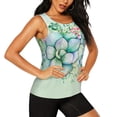 thumbnail image 2 of Bixox Women's Succulent Printed Sleeveless Fitness Workout Running Quick-Dry Tank Top, 2 of 7