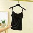 thumbnail image 3 of Ticikt Women's Soft Strap Camisole Tank Top for Layering Comfortable All Season Casual Wear Basic Undershirt,Color:Black, 3 of 3