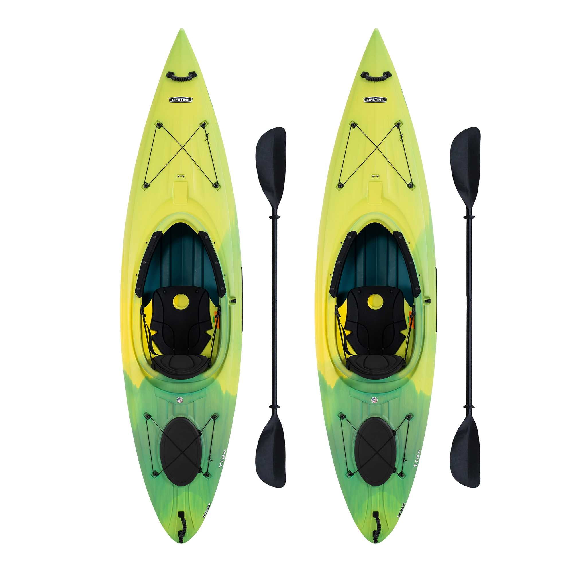 Lifetime Tide 103 Sit-in Kayak - 2 Pack (Paddles Included), Lemongrass Fusion - 90877