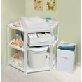 Badger Basket Diaper Corner Baby Changing Table with Hamper and Basket