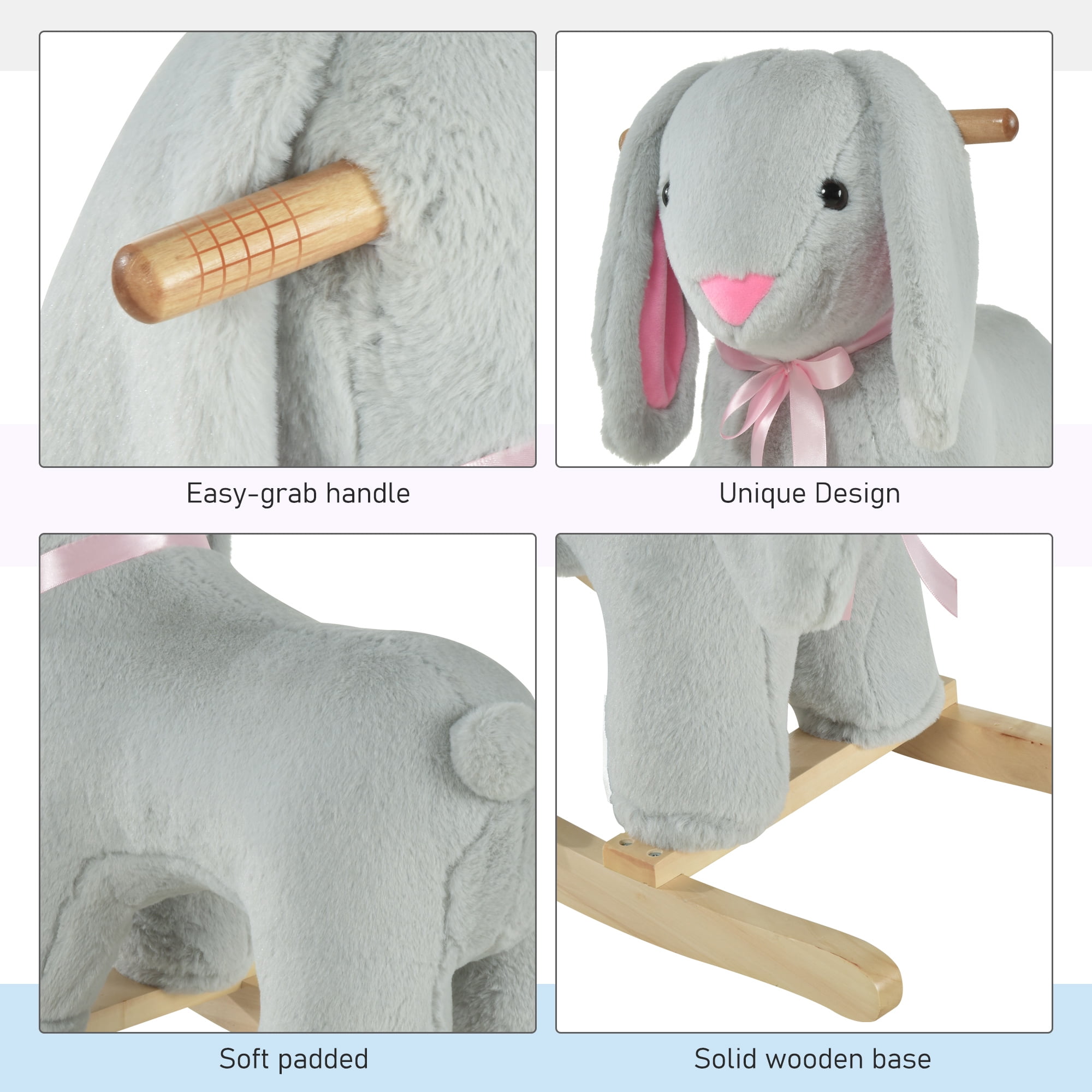 sherpa bunny plush rocker