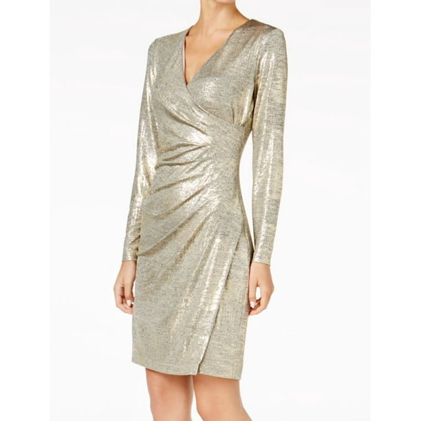 calvin klein gold gown