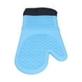 thumbnail image 4 of Oven Mitt, Oven Gloves Food Grade Flexible Durable  For Bakery For Kitchen For Barbecue Blue, 4 of 8