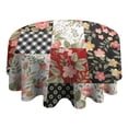 thumbnail image 4 of Pioneer Flower Floral Print Pattern Round Tablecloth 60"x60",Wrinkle Wipeable Table Cloth for Kitchen Dining Room Picnic Patio Party, 4 of 6