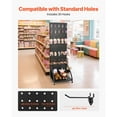 thumbnail image 4 of KFFKFF Standing Pegboard Display with Base Plate, 23.7 x 66 in Pegboard Stand with Wheels and 30 Hooks, Durable Steel Panel for Retail and Jewelry Shops, Black, 4 of 9