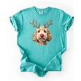 thumbnail image 4 of Goldendoodle Christmas Reindeer Unisex Shirt Doodle Dog Owner Festive Holiday Graphic Tee Seafoam Shirt Adult Medium, 4 of 4