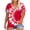 Red, variant on Qiopertar Plus Size V-Neck Short Sleeve T-Shirts for Women Oversized Casual Loose Fit Summer Graphic Print Tops Basic Comfy Tees, Red L