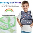 thumbnail image 3 of Threemushroom Waterproof Adjustable Baby Bib with Crumb Catcher Pocket, 4 Pieces, 3 of 5