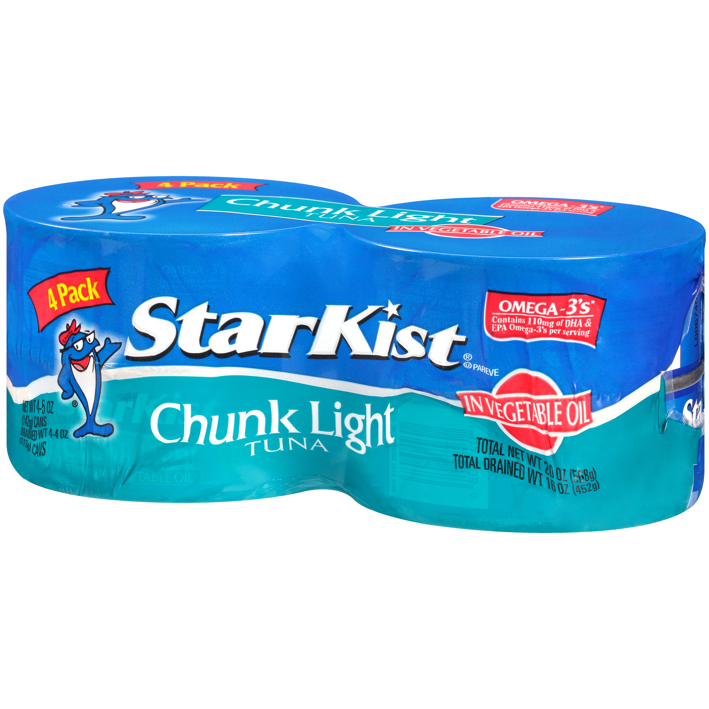(4 Cans) StarKist Chunk Light Tuna in Vegetable Oil, 5 oz - image 2 of 4