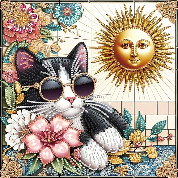 Holiday Kitten Diamond Art Painting Kit