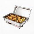 thumbnail image 1 of 9QT Electric Chafing Dish Buffet Set with Digital Temperature Control, Stainless Steel Food Warmer with Warming Tray and Lid, Portable Catering Server for Parties Weddings Banquets, 23x14x11 Inch, 1 of 7