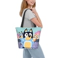 thumbnail image 2 of Kowoue Bluey Pattern Tote Bag Aesthetic Shoulder Bag, Grocery Tote with Shoulder Straps, Large Collapsible Tote with Protective Foam Lining, 2 of 6
