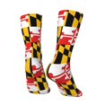 thumbnail image 5 of Womens Flag Of Maryland Pattern Dress Crew Socks Colorful Novelty Socks, 5 of 7