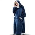 thumbnail image 2 of Wearable Blanket Hoodie, Oversized Sherpa Fleece Sweatshirt Blanket with Hood Pocket and Sleeves for Adult, Warm & Cozy Grey Hooded Blanket Gifts for Adult Women Men, 2 of 4
