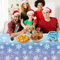 thumbnail image 2 of PHOGARY 3 Pack Christmas Snowflake Tablecloth Frozen Birthday Party Decorations Winter Wonderland Decorations Party Supplies Disposable Plastic Table Cover, 54x108inches, 2 of 7