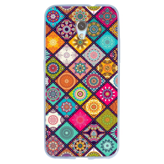 Funda para Blade V7 Mandalas, Uso Rudo, InstaCase Protector para Blade V7 antigolpes, case Mandala mosaico