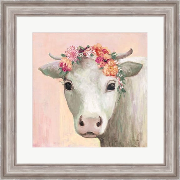 Great Art Now Festival Girl II Pink by Julia Purinton, Framed Wall Art, 24.5W x 24.5H, Animals Art