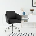 thumbnail image 5 of Costway Adjustable Home Office Chair Swivel Computer Chair Vanity Chair w/Armrest Black, 5 of 11