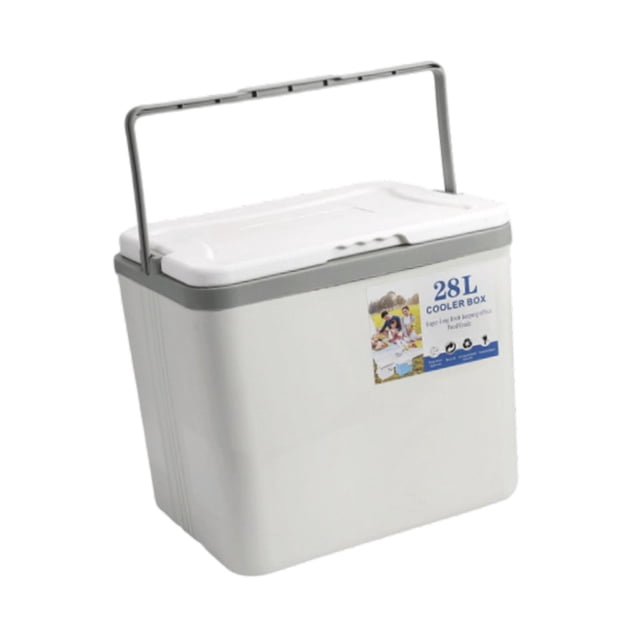Nevera portátil, hielera, hermética, para conservación de alimentos, pequeña hielera, caja aislada para acampar, picnic, al aire libre, 28 litros