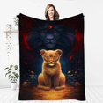 thumbnail image 2 of Manta de franela con estampado de animales Dreamlike Tiger, mantas de forro polar suave para dormitorio, sofá, Picnic, cubierta de descanso del mediodía, regalos, 2 of 4