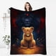 thumbnail image 2 of Manta de franela con estampado de animales Dreamlike Tiger, mantas de forro polar suave para dormitorio, sofá, Picnic, cubierta de descanso del mediodía, regalos, 2 of 4