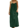 thumbnail image 1 of GDREDA Robe Maxi Sans Manches pour Femmes, Dos Ouvert, Coupe Ample, Robe de Maison Décontractée, Tenue d'Intérieur, Robe de Maison, Couvre-Maillot, Vert, G, 1 of 8