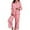 Pink, variant on Bibifish Womens Pajama Sets Pink Stripe & Cherry Printed Long Sleeve Sleepwear Sets Button Down Pj Top With Elastic Waist Pants Cute 2 Piece Pj Sets