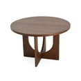 thumbnail image 4 of Christopher Knight Home Farmhouse 48" Round Dining Table, Solid Wood U-Base, Walnut, 4 of 11